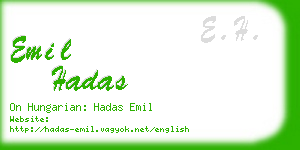 emil hadas business card